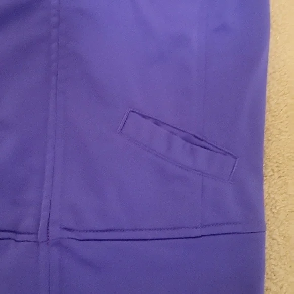 Kids purple adidas jacket with pink stripes. - Picture 6 of 7